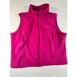 Columbia Benton Springs Pink Fleece Full Zip Vest Womens Plus Size 3X Outdoor